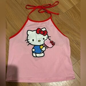 Hello kitty halter tank top in pink cute Sanrio top good condition ❤️